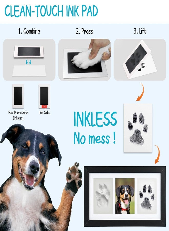 Seencool Paw Print Frame Kit, Dog Paw Print Kit with No Toxic Clay & No Mess Ink Pad, Pet Paw Print Impression Kit with Customization Tool, Wooden Pet Memorial Frame,DIY Dog Lover Gifts - Image 5